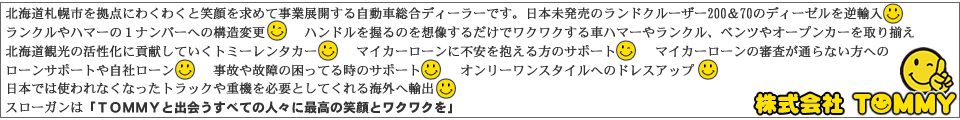 車購入カスタム改造事故保険でお困りならトミーモータース