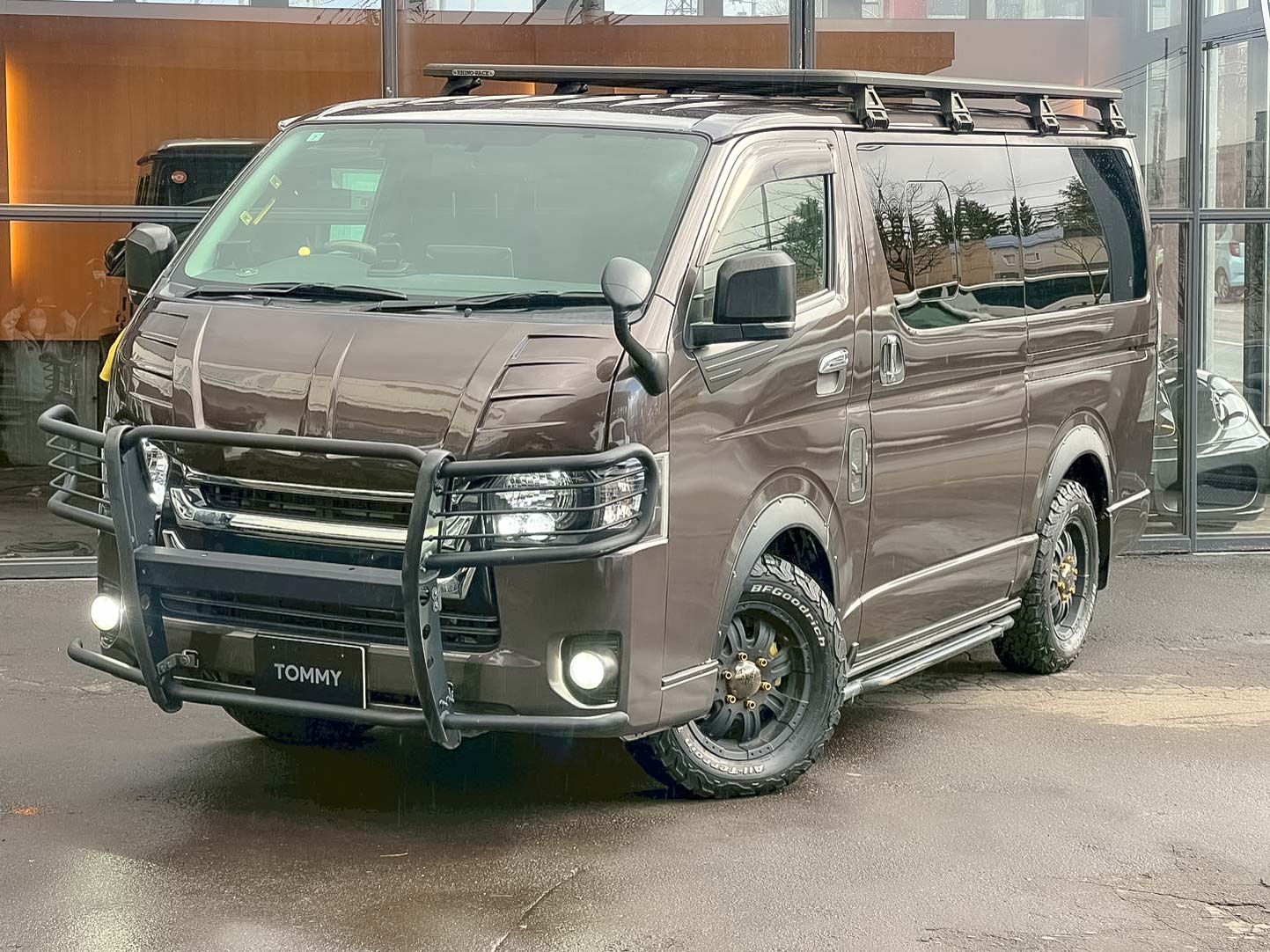 トヨタ ハイエース 5ドアバン3.0DT スーパーGLロング 4WD　全塗装 社外フローティングナビ